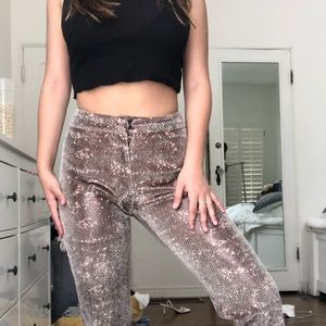 snake skin pants